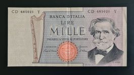 1000 Lire Mille Lira 1969 Banknote Italia Italien Moneta