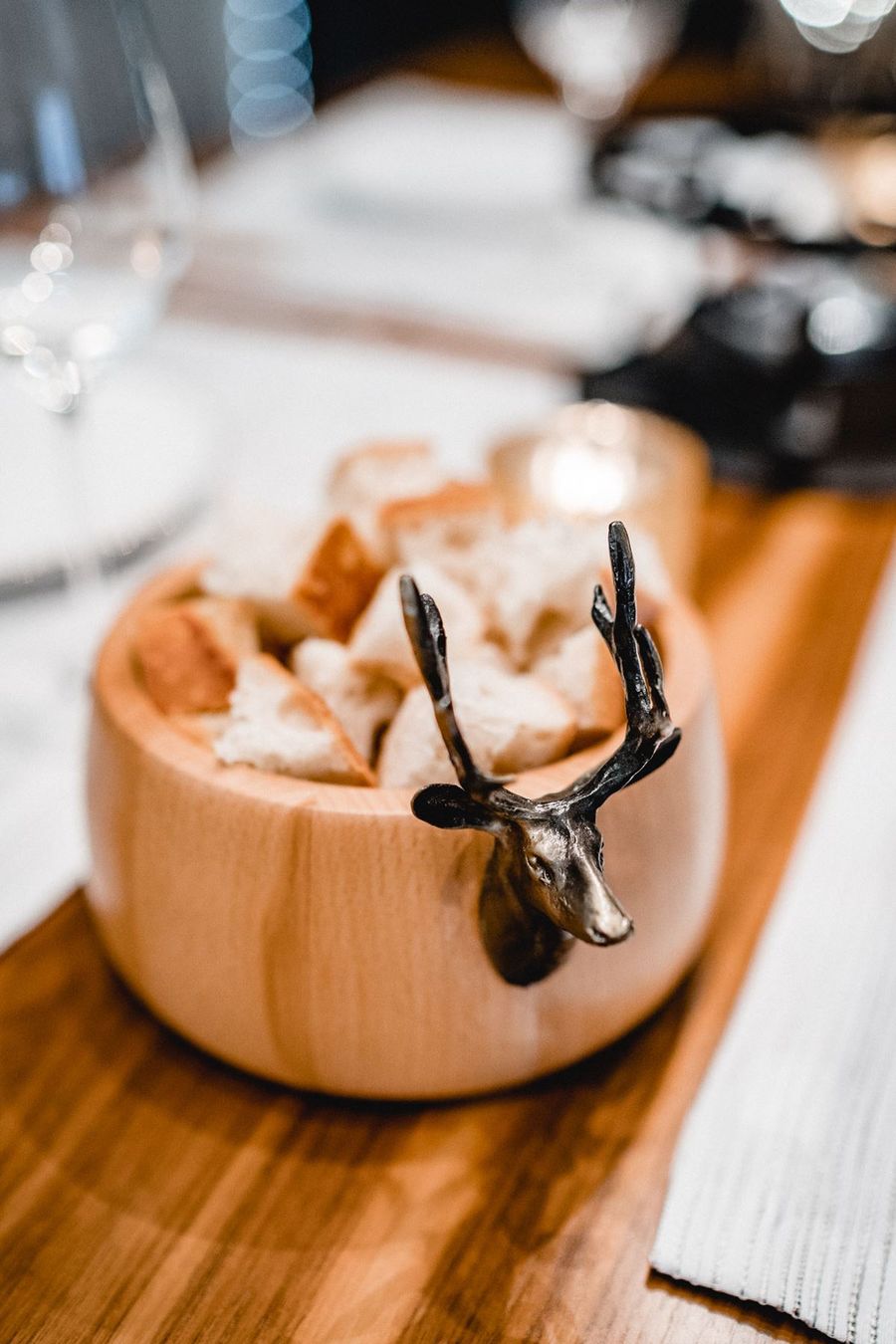 Ciotole: Holzschale d 19 cm "Hirsch" – Nuovo e nell'imballaggio originale da Wettingen venduto da kochshop 6