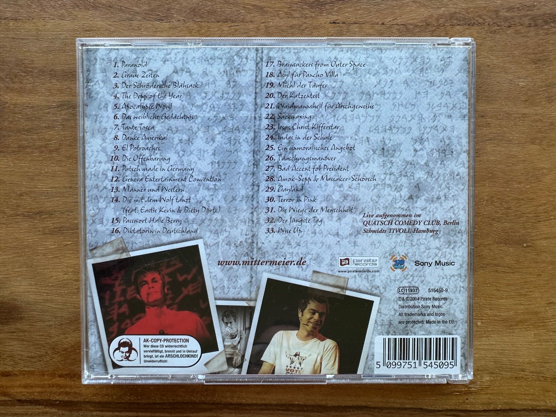 CD: Michael Mittermeier - Paranoid – Usato da Horgen venduto da flyingpenguin2000 2