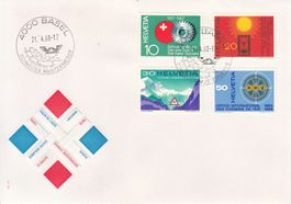 SBK 449 - 452 Satzbrief mit Sonderstempel S. 667
