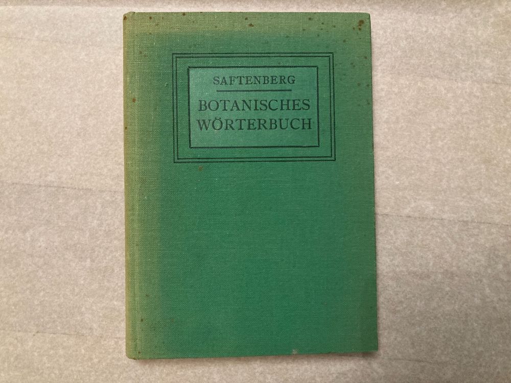 Buch Botanisches Wörterbuch F. Saftenberg 1930, antik, 175 S Kaufen