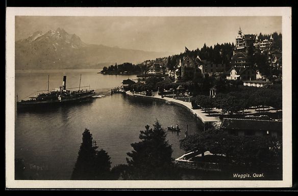 Cartes postales: AK Weggis, Quai, 1927 – D'occasion à Berlin par bartko-reher