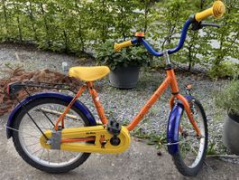 Kinderfahrrad Die Maus 16 Zoll Orange Blau Gelb gebraucht
