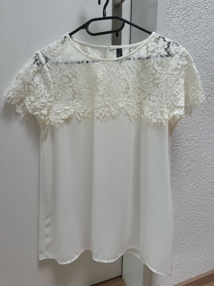Camicette: Soyaconcept Bluse mit Spitze, elfenbeinfarben, Grösse L – Nuovo (secondo la descrizione) da Winkel venduto da Schorley