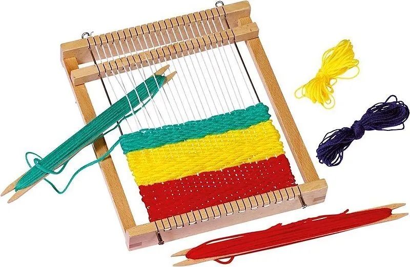 ROYUEXT Webstuhl Set Für Kinder 4-12 Jahre - Holz Webrahmen Mit Garn