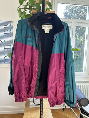 Vintage Columbia 90s Windbreaker/Regenjacke mit Kapuze
