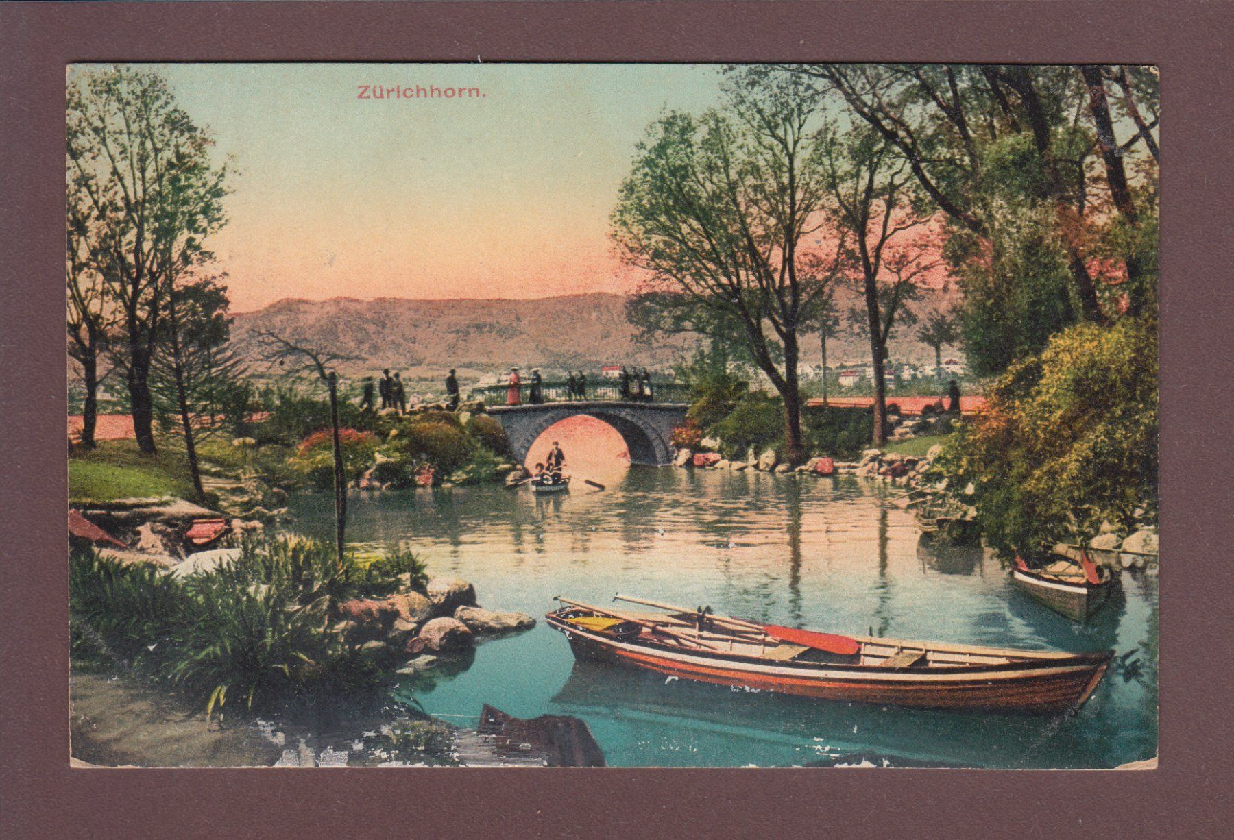 Cartoline postali: ZÜRICH - Zürichhorn - 1908 – Usato da Pully venduto da nicecards