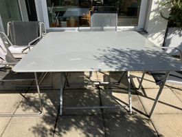Gartentisch 127 mal 127, Metall