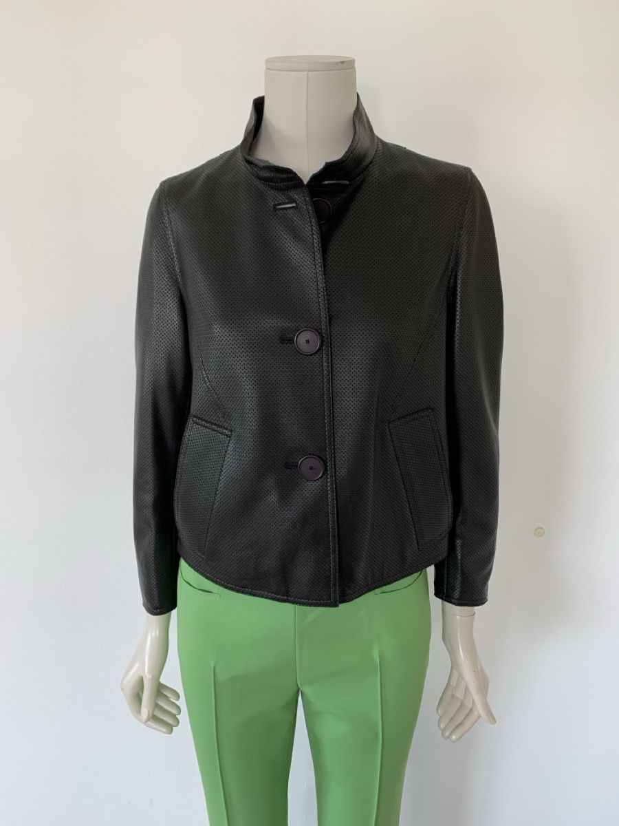 Akris Jacken: AKRIS: Edle perforierte Leder-Bikerjacke, 36, NP 2500.- – Neu (gemäss Beschreibung) aus Luzern von designluzern 1