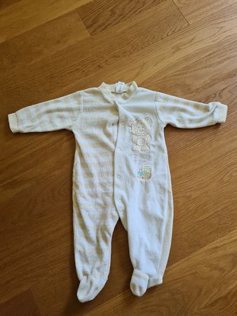 Baby Schlafanzug Baby Club weiss beige Grösse 74 