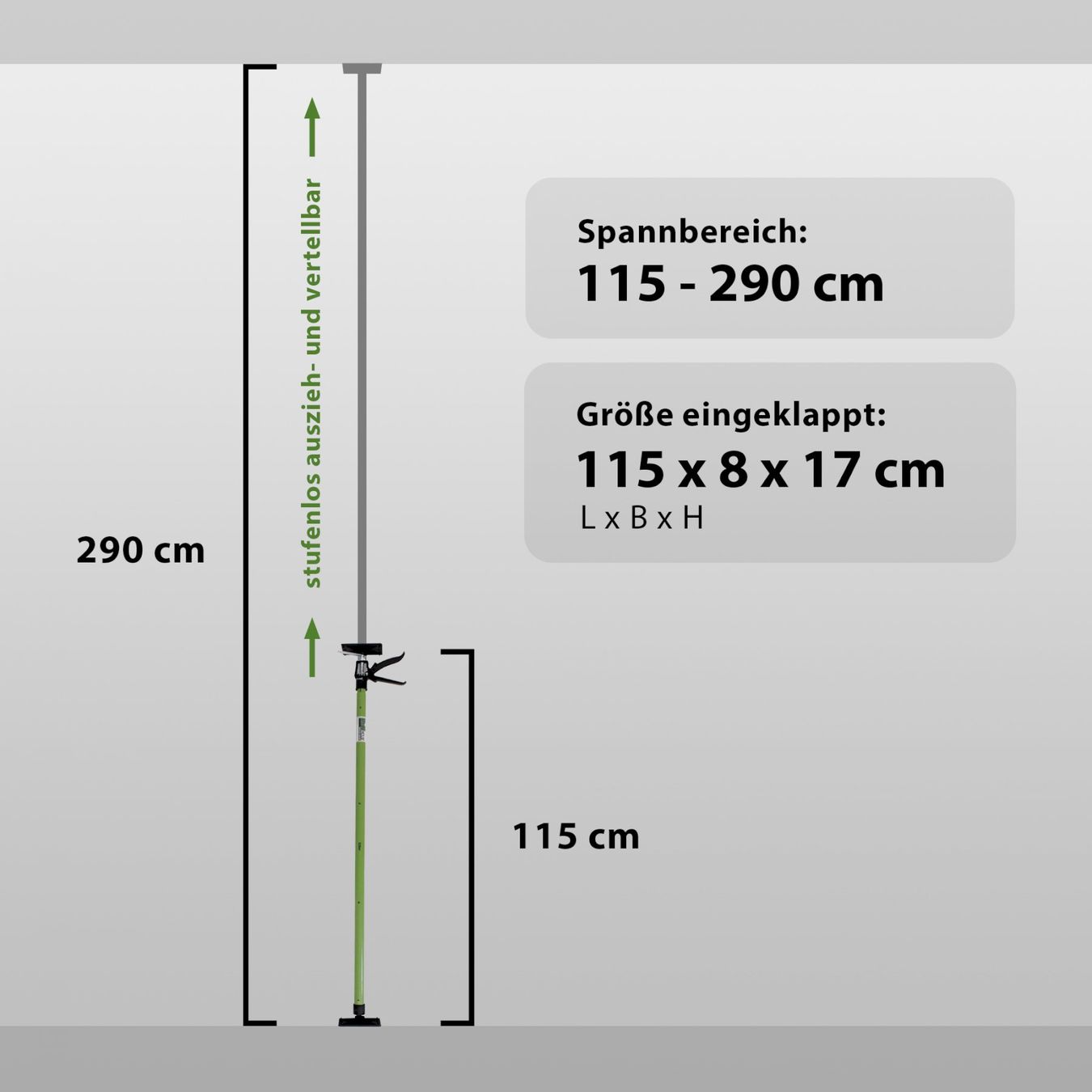 Tutti gli attrezzi: TrutzHolm 2 x Deckenstütze bis 290cm – Nuovo e nell'imballaggio originale da Bottighofen venduto da zaap 2