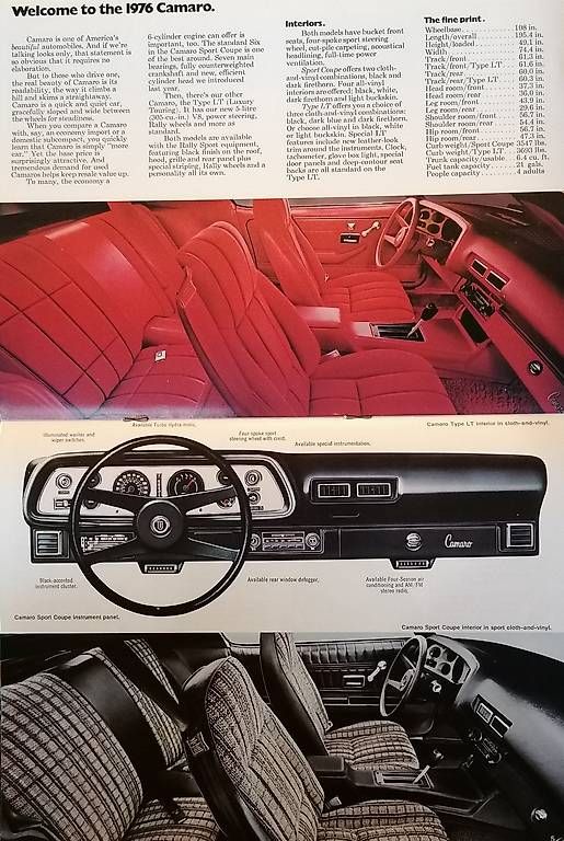 Chevrolet Dokumente: Chevrolet Camaro 1976 Prospekt – Gebraucht aus Stüsslingen von Sandsalz 2