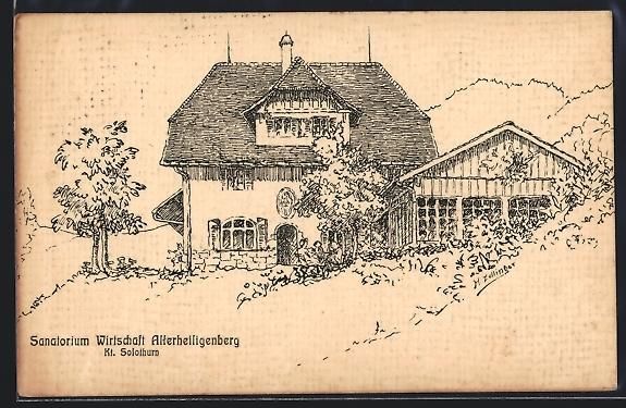 Cartoline postali: Hägendorf, Am Sanatorium-Wirtschaft All – Usato da Berlin venduto da bartko-reher