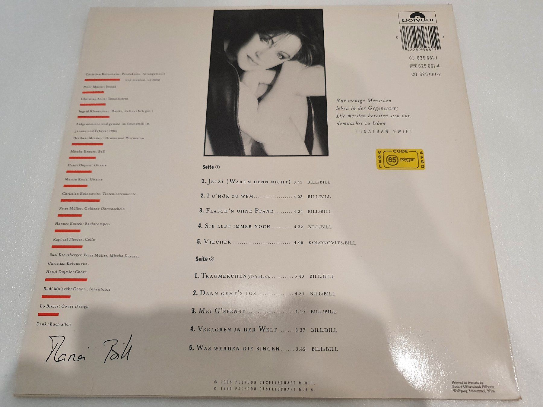 Dischi in vinile: Maria Bill – Jetzt – Usato da Uster venduto da Vinyl-Leidenschaft 1
