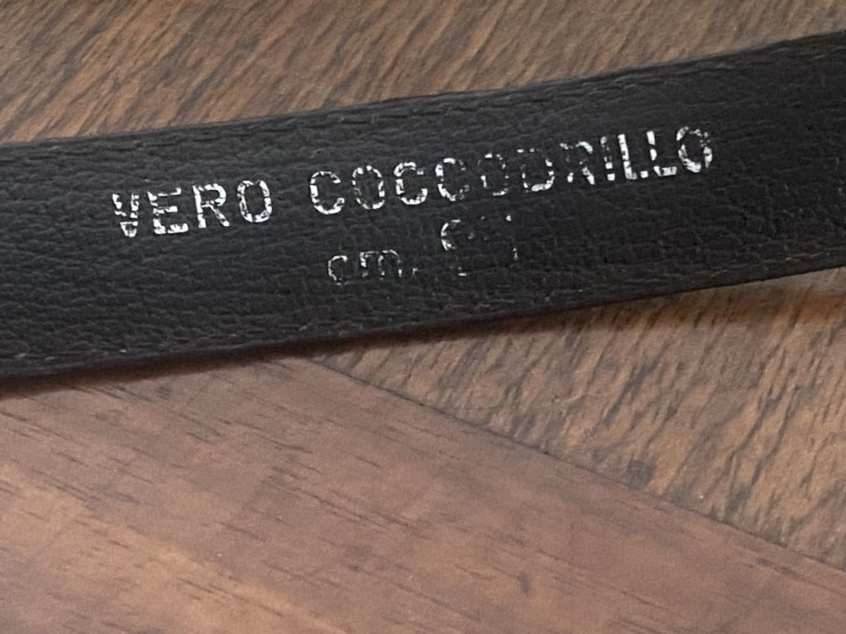 Gürtel: Ledergurt Krokodil leather"Vero Coccodrillo" CH 90 – Gebraucht aus Baden von swiss-alps 3