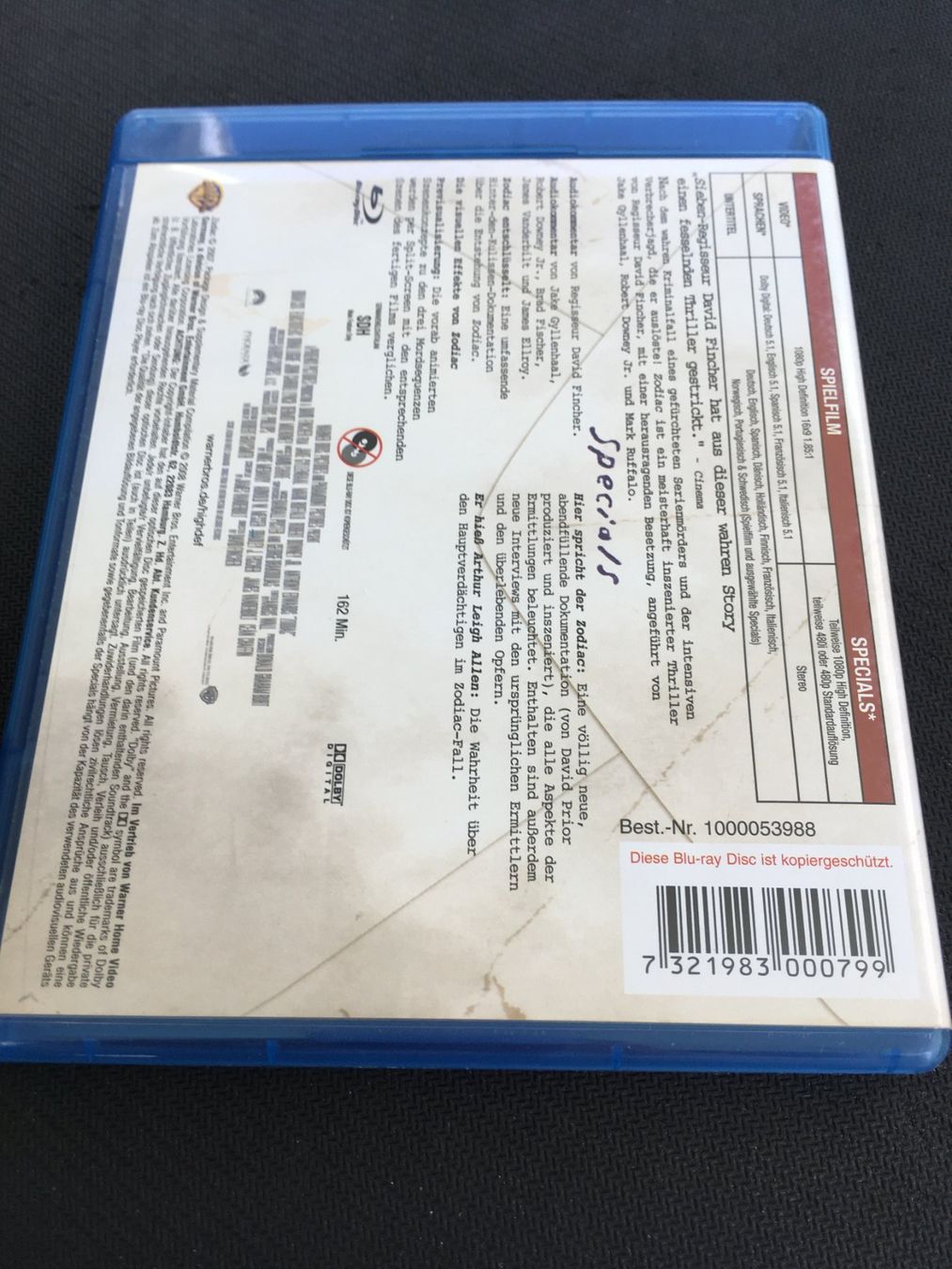 Tutti i DVDs: Zodiac - Director's Cut [Blu-ray] – Usato da St.Gallen venduto da MedienJoe 1