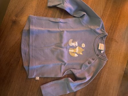 Langarmshirt Gr. 74/80 Fuchs & Waschbär 🦊🐼 