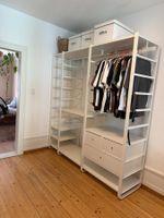 IKEA ELVARLI offener Kleiderschrank weiss mit 3 Schubladen