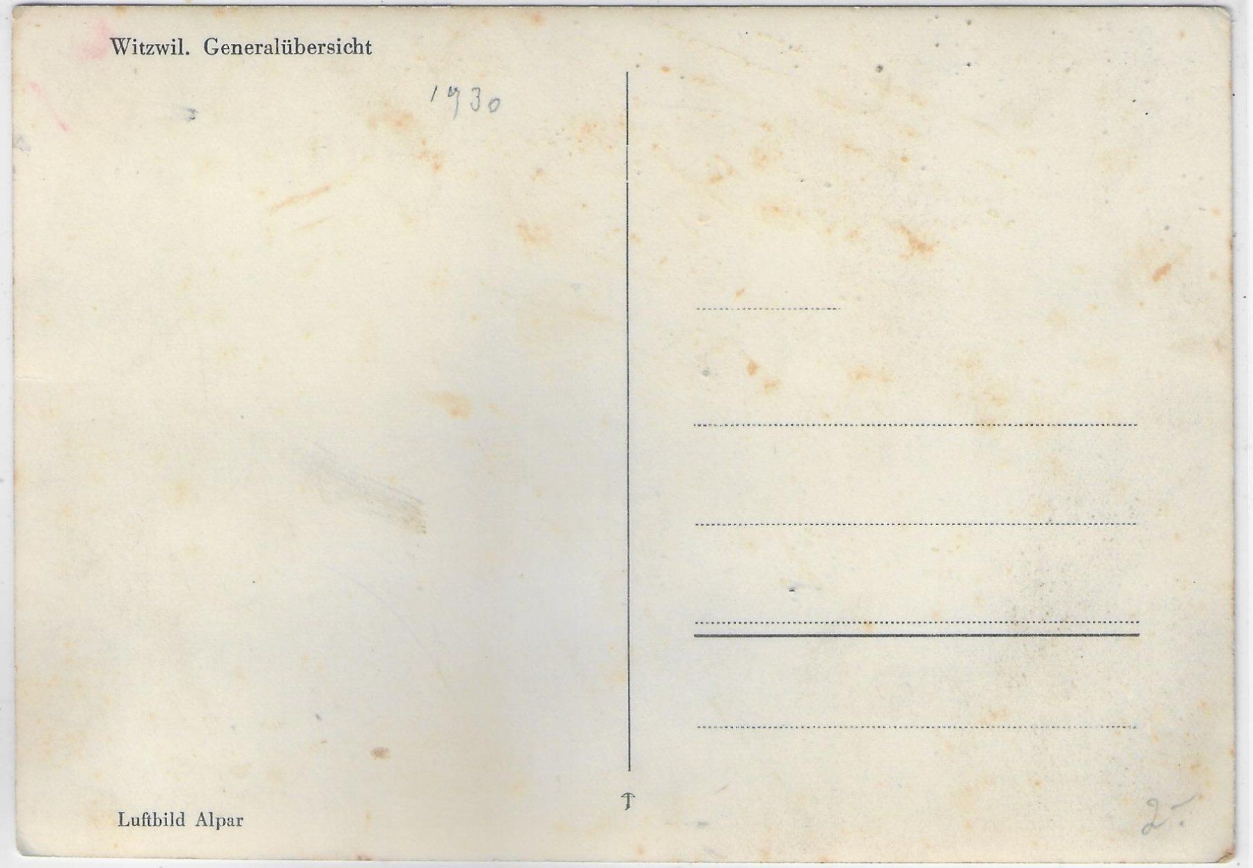 Cartoline postali: Flugaufnahme Witzwil - Luftbild Alpar – Usato da Ettingen venduto da Kartenplanet 1