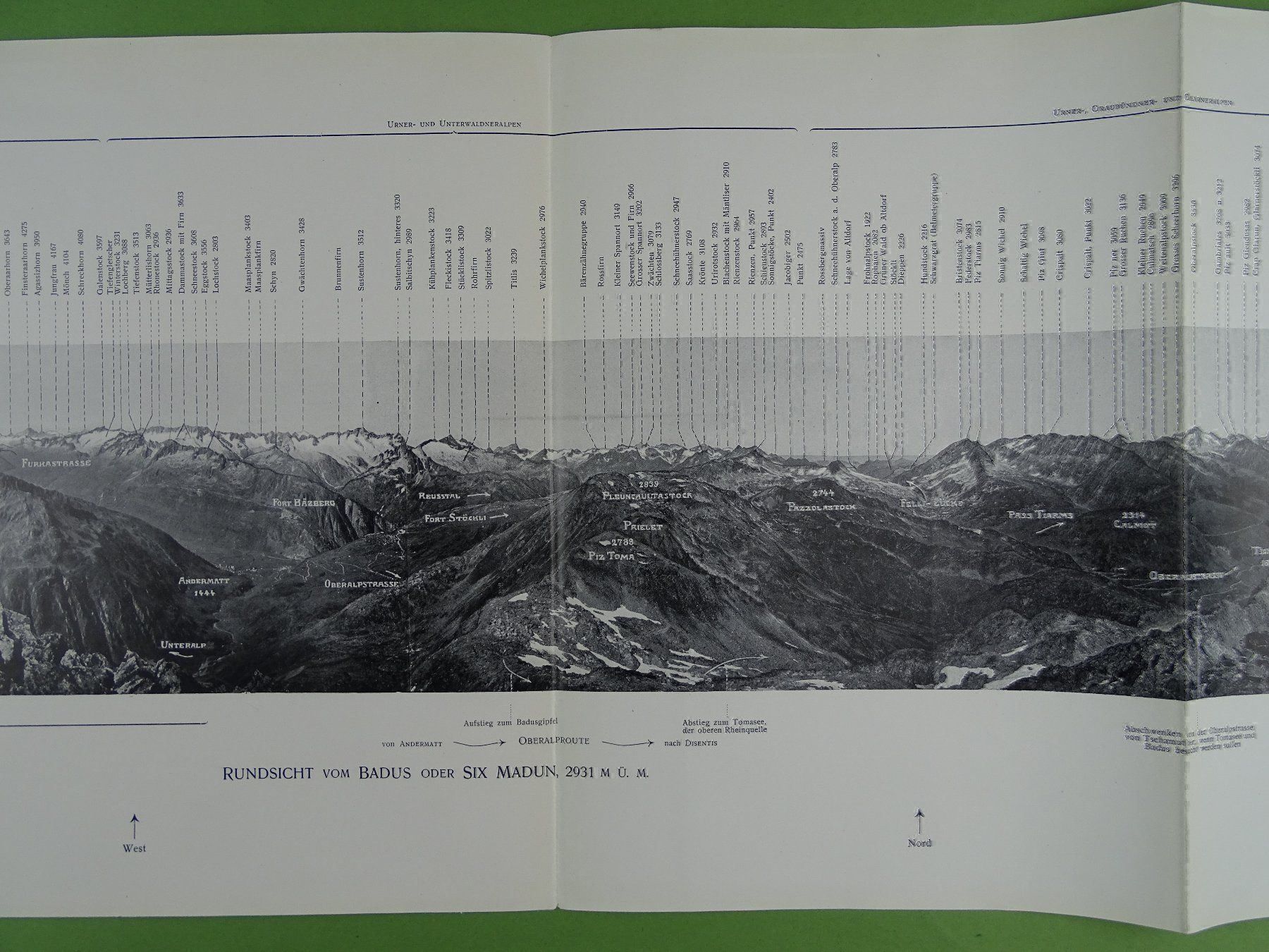 Cartine & Atlanti: PANORAMA VOM BADUS / SIX MADUN – Usato da Grüningen venduto da Kartensammler 1