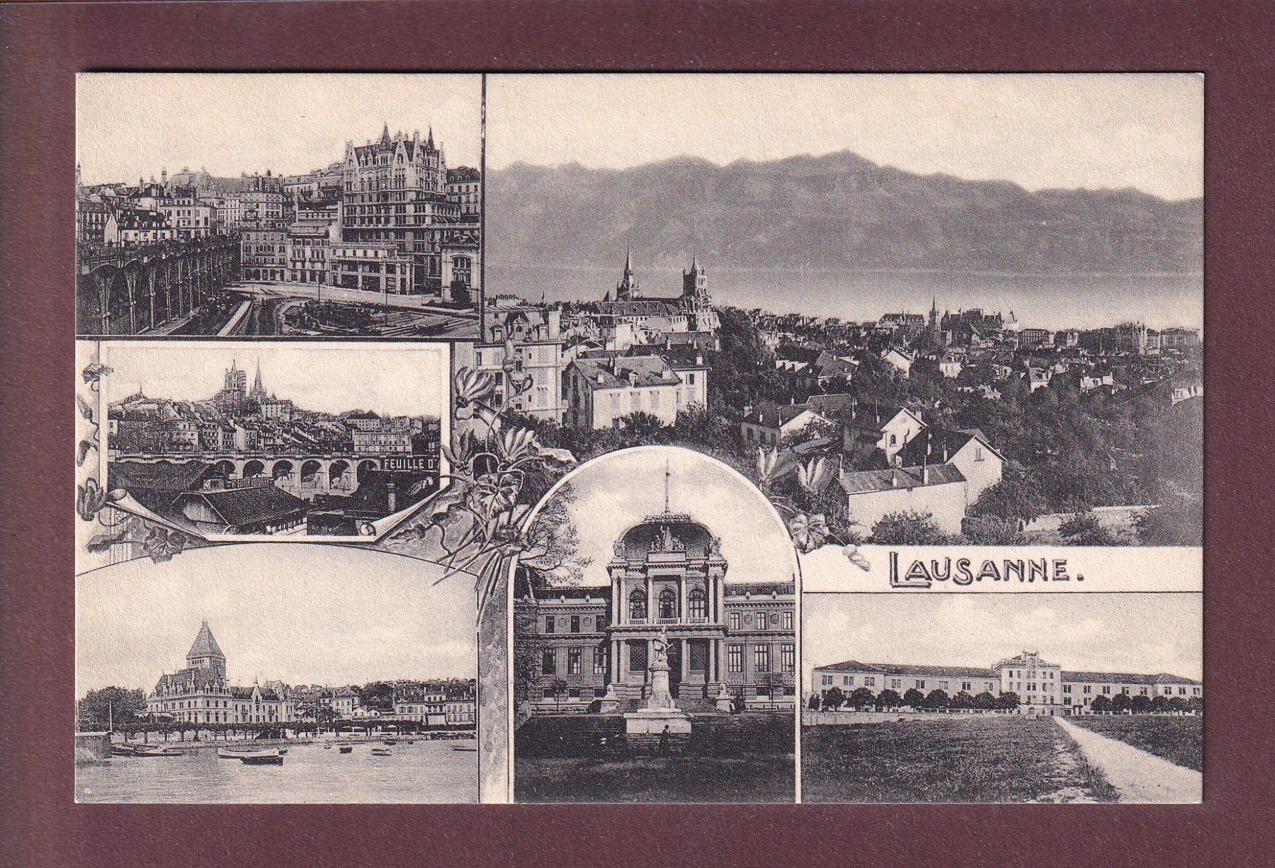 Cartoline postali: LAUSANNE - 6 images – Usato da Pully venduto da nicecards