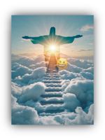 Jesus Motiv auf hochwertigem Leinwandbild 80 x 60 cm