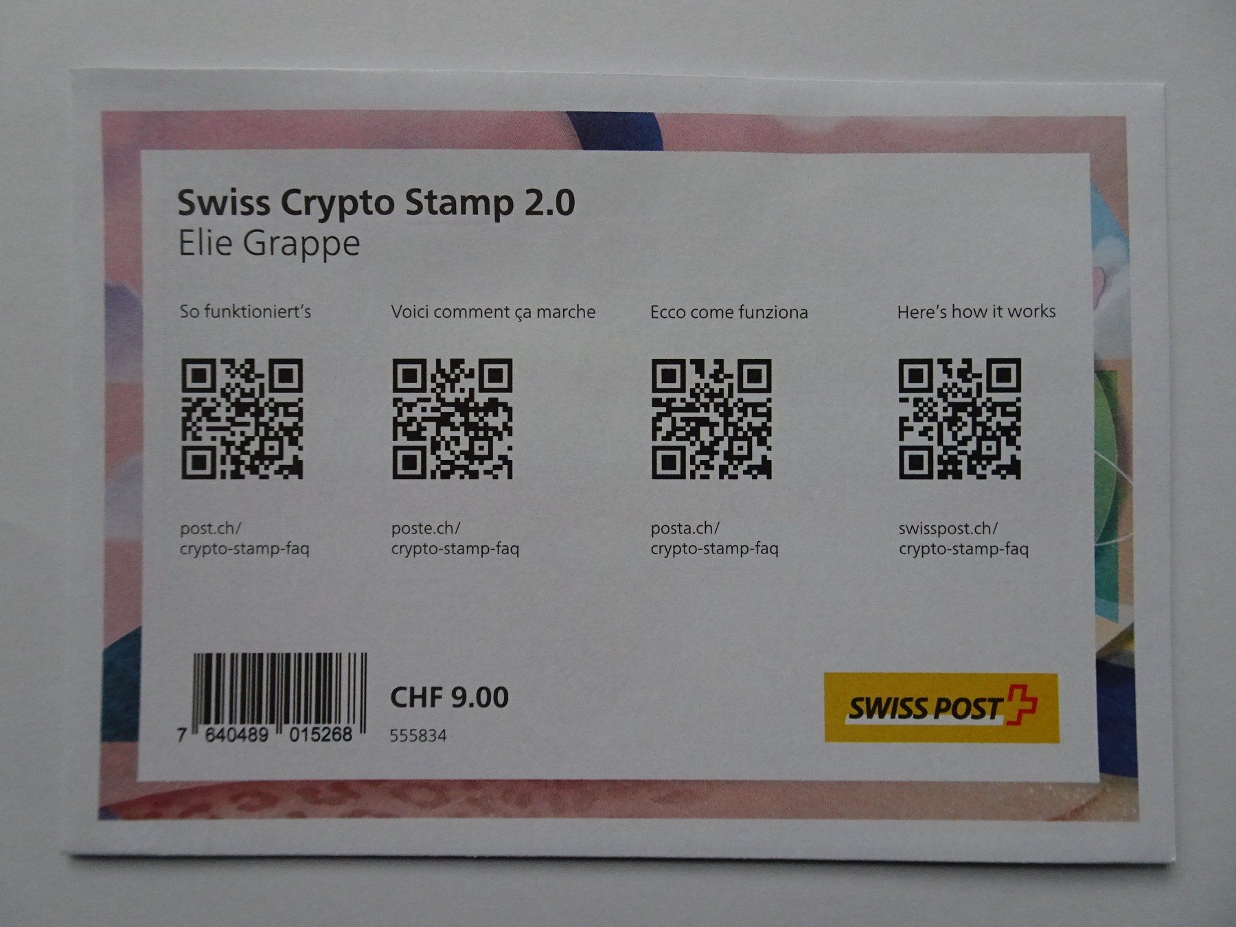 Tutti i francobolli: Swiss Crypto Stamp 2.0 – Nuovo e nell'imballaggio originale da Aadorf venduto da Chnorli-Furz