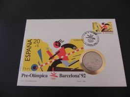 Münzbrief Congo 100 Francs 1991 - Olympia Barcelona 1992