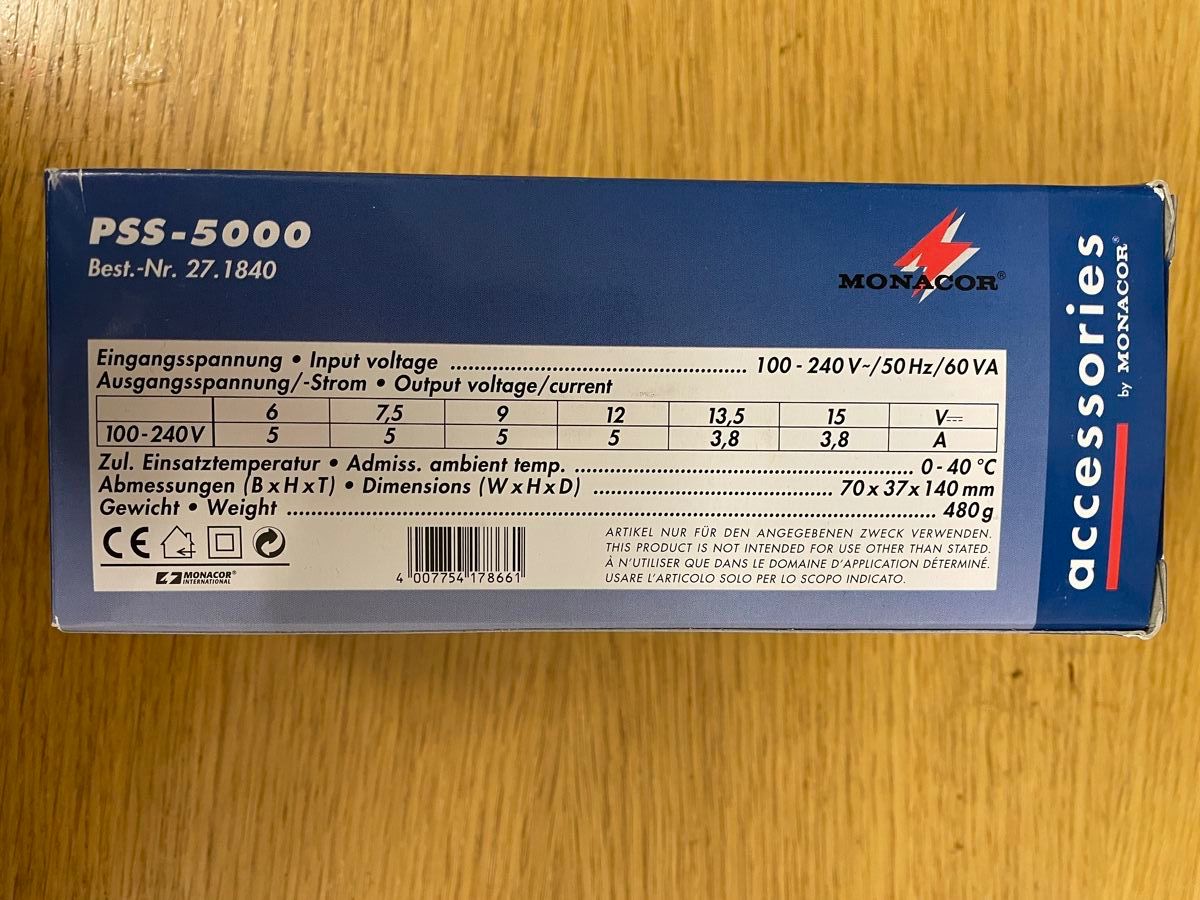 Caricabatterie: Schaltnetzgerät / Switch Mode Power Supply – Nuovo e nell'imballaggio originale da Zürich venduto da Sunsport 1
