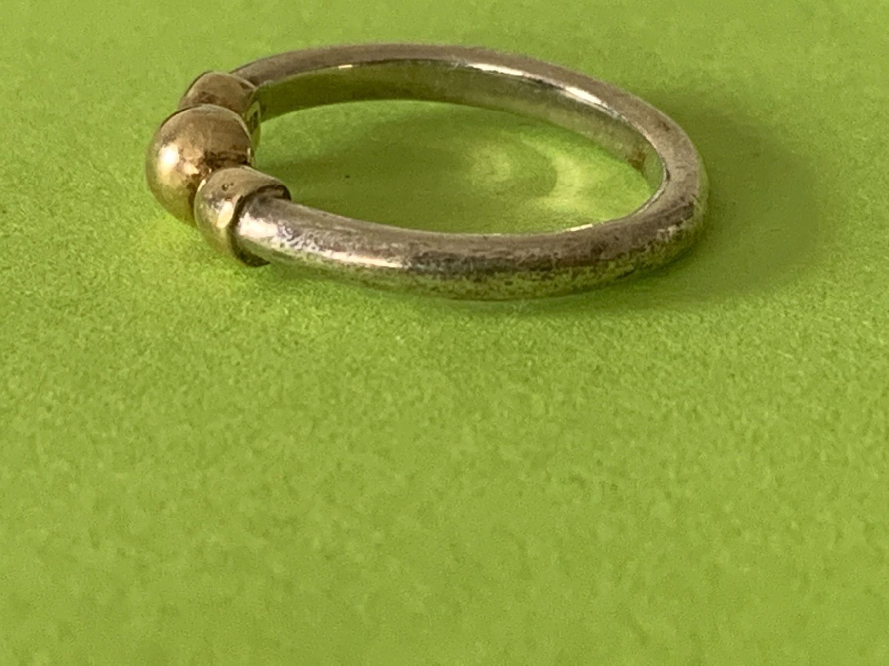 Ringe: Silberring mit 8 Karat gold 375 – Gebraucht aus Dittingen von Bellevista 3