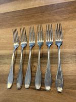 6 Gabeln schwerter Silber, Versilbert