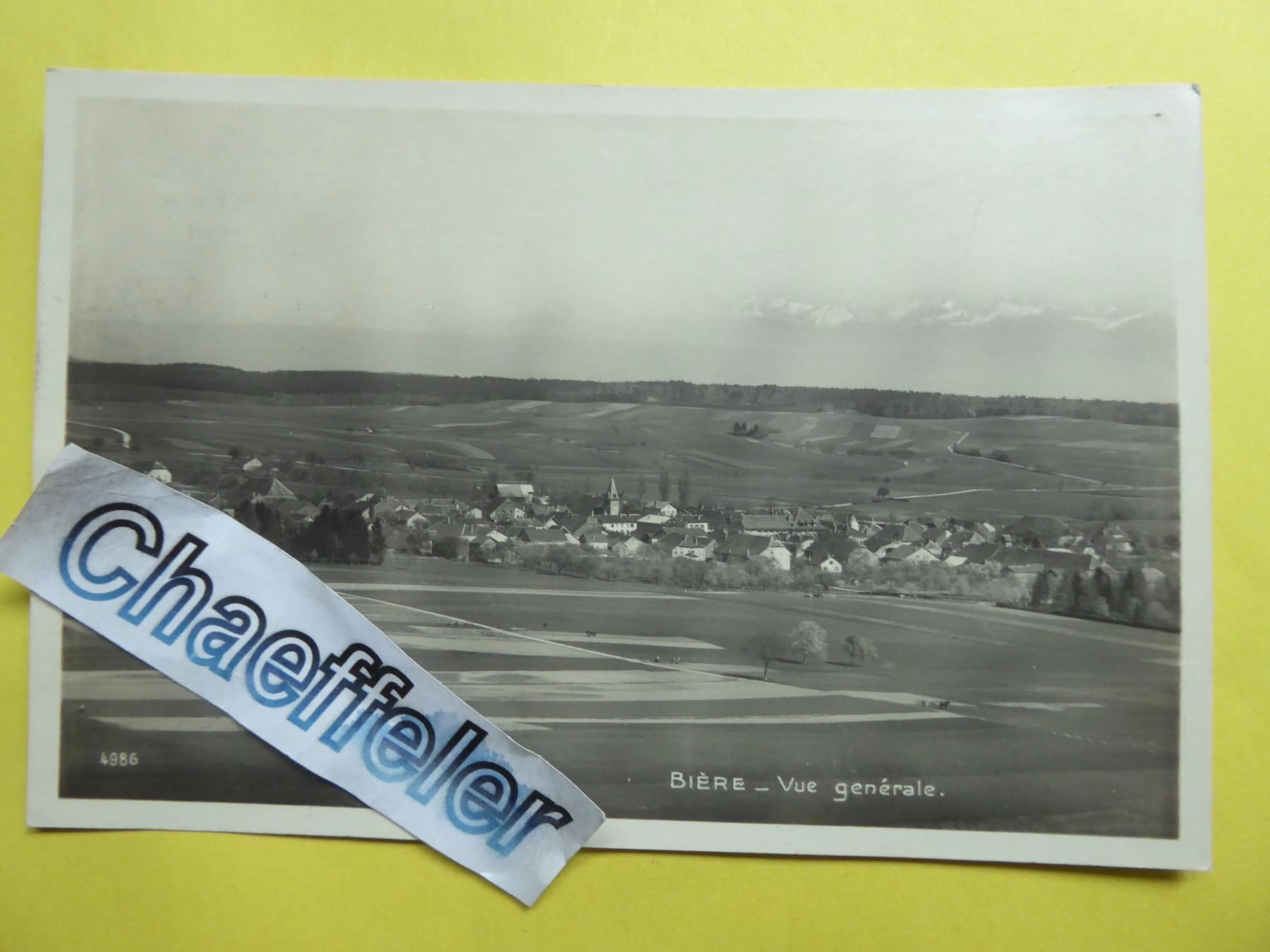 Cartoline postali: 4986 Bière - Vue genérale. 1927 Feldpost – Usato da Zürich venduto da Chaeffeler