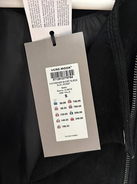 Giacche: Echte Lederjacke aus Wildleder | schwarz | S  – Usato da Wittenbach venduto da Lenitalasirena 3