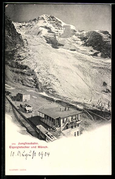 Cartes postales: Eigergletscher /Jungfraubahn, Gletscher  – D'occasion à Berlin par bartko-reher