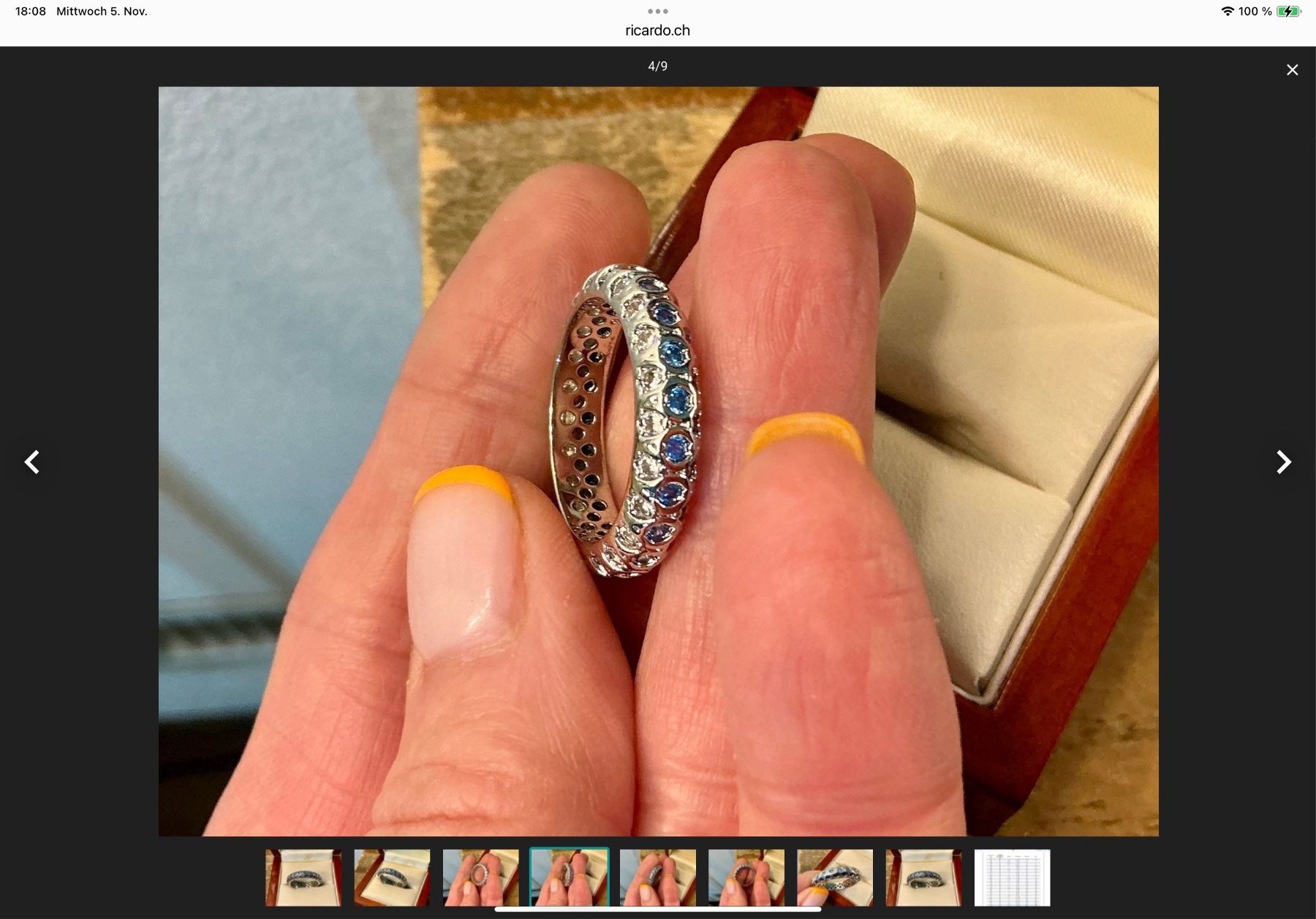 Anelli: Memorie  Ring 925 mit Zyrkonien gr 59 – Nuovo (secondo la descrizione) da Langnau am Albis venduto da Judithsebi 2