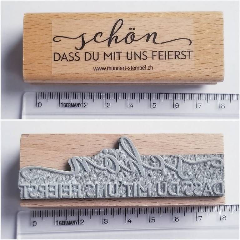Stempel: Stempel von Mundartstempel "Feier" – Gebraucht aus Frauenkappelen von 77Adi