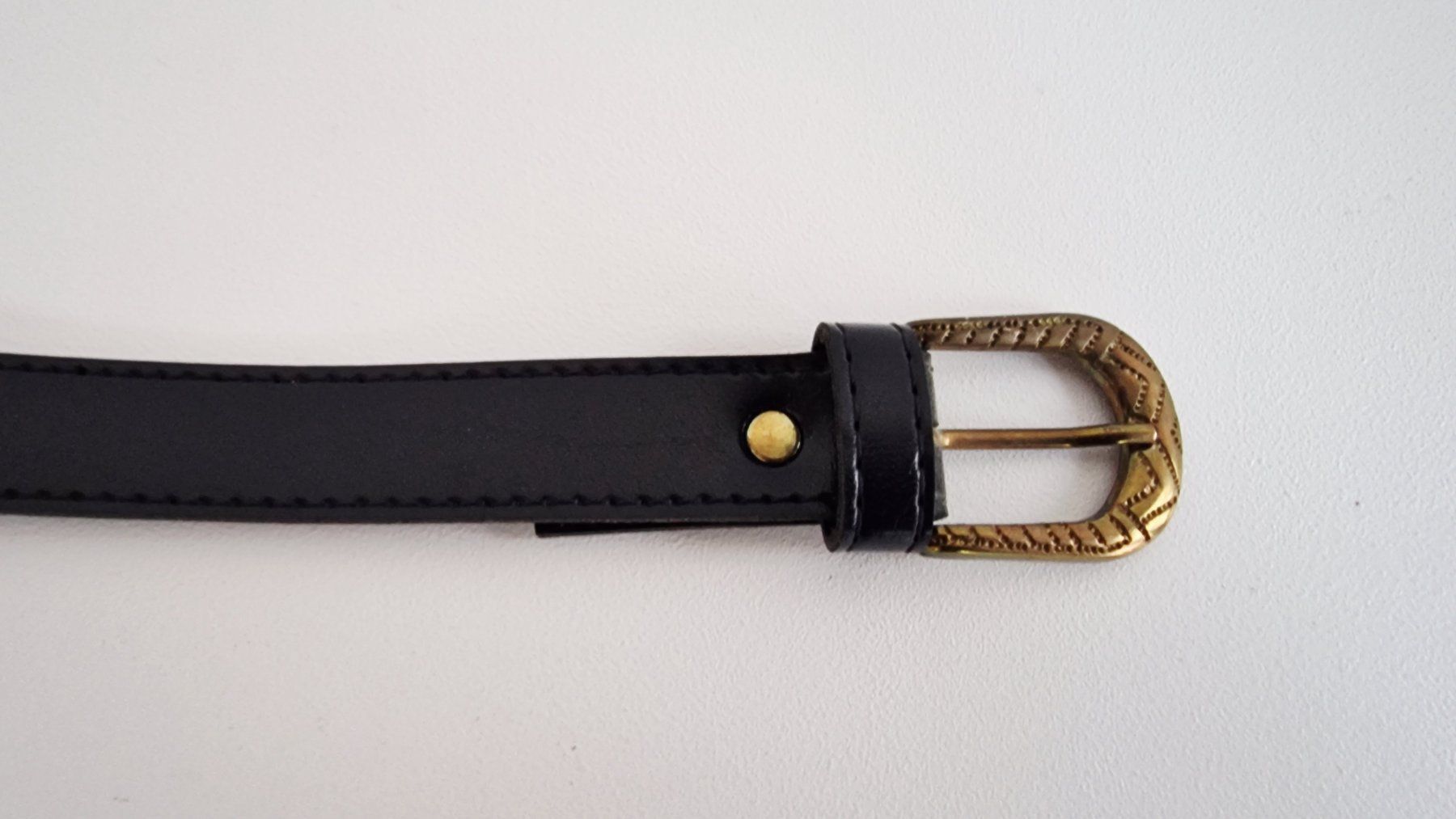 Gürtel: Damen Taillengürtel 66-76cm Schwarz Kunstleder – Gebraucht aus Hallau von CHACLA 1