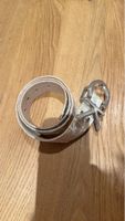 Elegante Calvin Klein Gürtel, Beige mit Logo, Top Zustand!