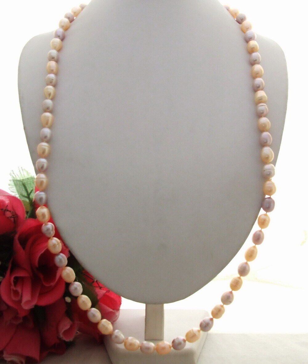 Catenine: Lua 80cm lila Perlen Kette Echt Collier Perle mauve orange – Nuovo (secondo la descrizione) da Prilly venduto da ilyria73 4
