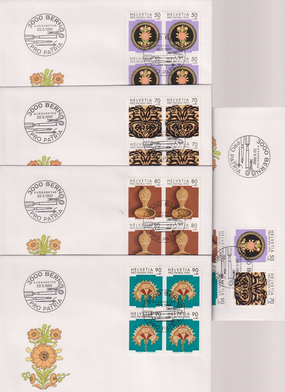 Tutti i francobolli: PP-FDC-Serie 1992. Mit 4-er-Block's. – Nuovo (secondo la descrizione) da Koblenz venduto da Boerse6