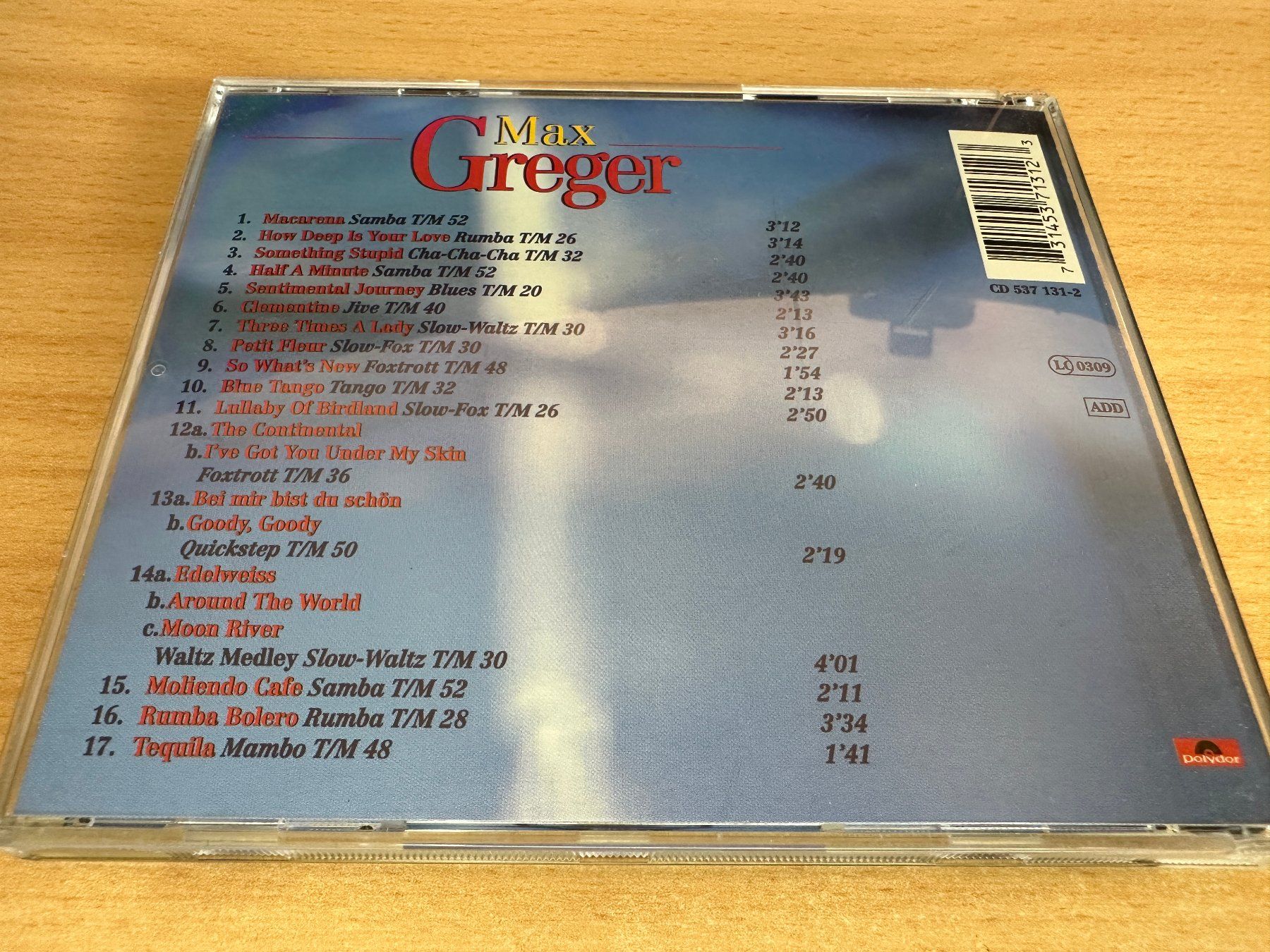CD: Max Greger – Tanzen '97 – Usato da Rikon im Tösstal venduto da Alpenmutz 1