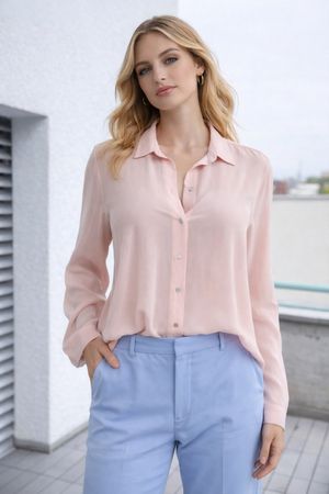 ZARA Bluse Hemd Hemdbluse Viskose Gr.L (38) Neu
