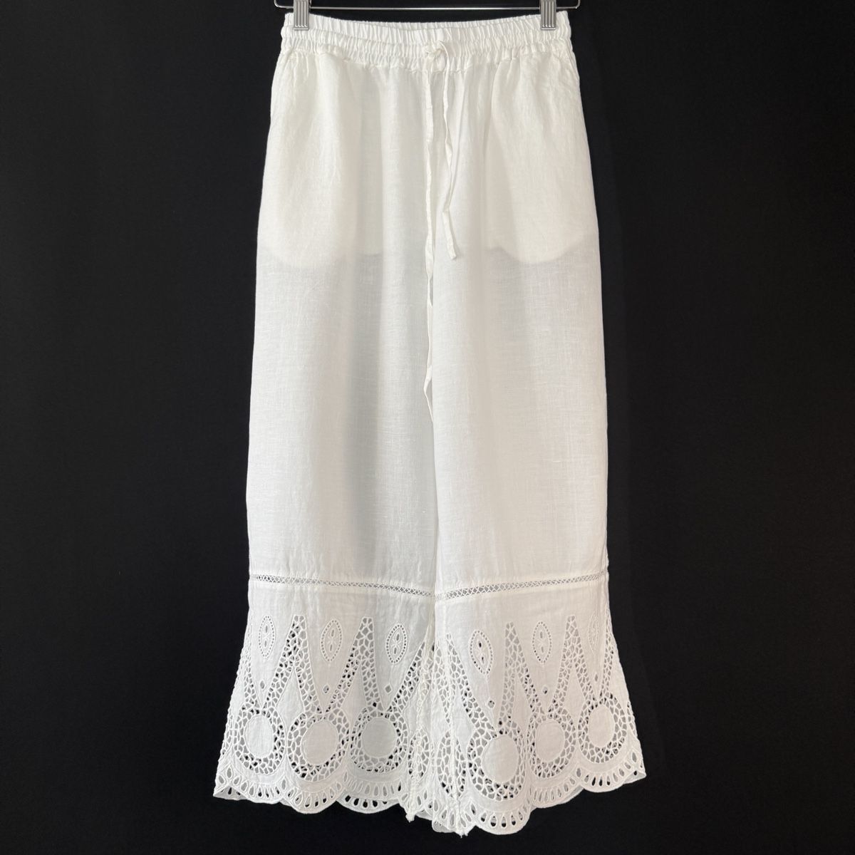Pantaloni: 120% LINO White Linen Pants – Nuovo (secondo la descrizione) da Emmen venduto da Avviivva_Com2023