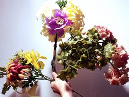 Hübsche Deko-Blumen-Set , vintage ab 1960