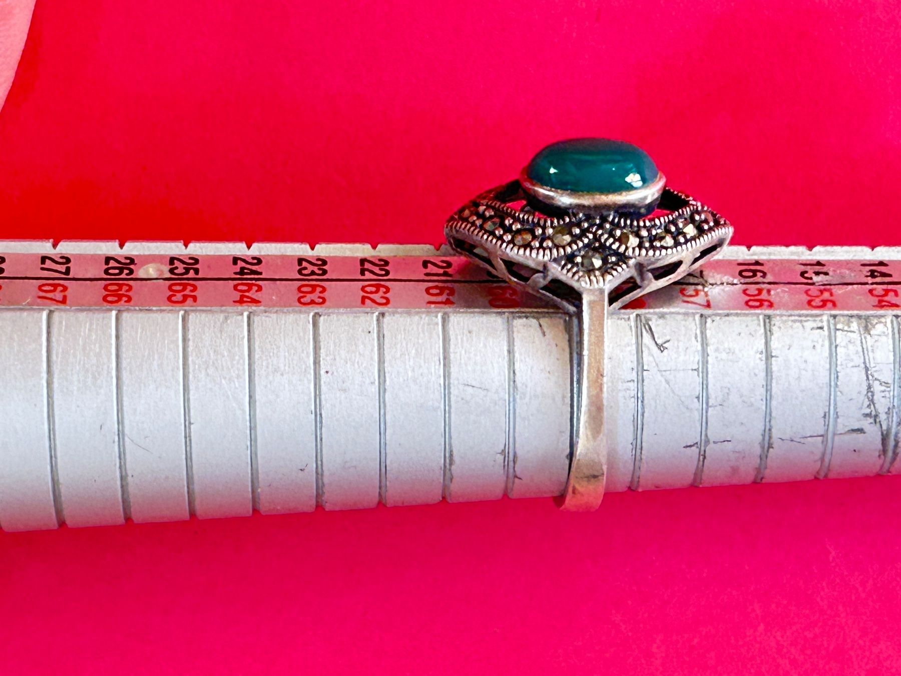 Anelli: Vintage Silber Ring GREEN pyrit (57) – Usato da Dittingen venduto da Bijoubelle 3