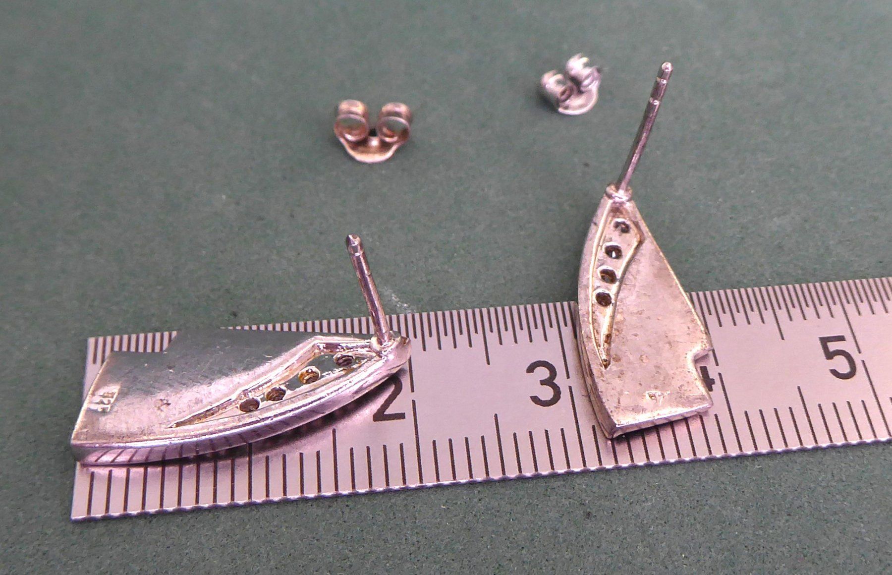 Orecchini pendenti & Orecchini a lobo: Ohrstecker 925 Silber, mit synthetischen Steinchen – Usato da Muri AG venduto da silvermouse007 3