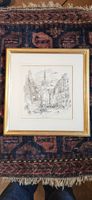 Original Holzstich Bern 1879 im Goldrahmen