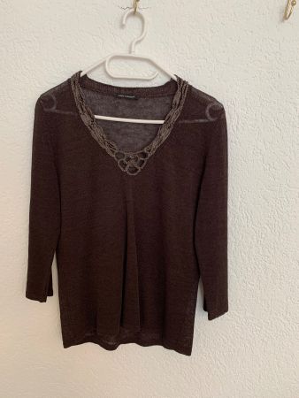 Luisa Cerano Shirt Oberteil dunkelbraun Gr. S