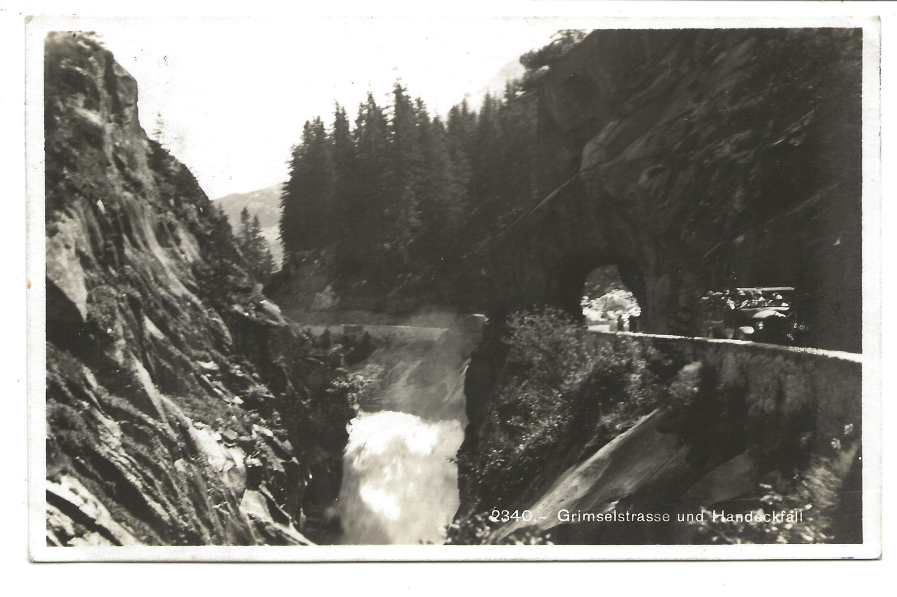 Cartoline postali: Grimselstrasse (BE/VS) Handeckfall - Postauto - Gletsch 1932 – Usato da Engelburg venduto da Cartophil