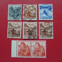 1936-1942: Landschaftsbilder mit ABARTEN, 7 Stück !